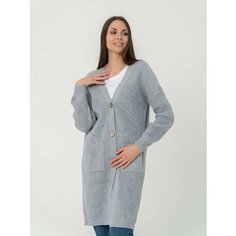 Кардиган для кормящих мам Jools Fashion Женский кардиган длинный на пуговицах с карманами, размер ONE-SIZE (42-48), , серый