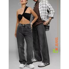 Джинсы карго MkJeans Y2K, размер 34, серый, черный