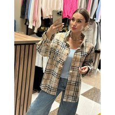 Рубашка , размер 42/48, бежевый Di Boutique