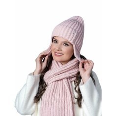 Шапка ушанка Landre, размер 56-59 см, светло-розовый