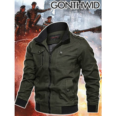 Бомбер GONTHWID, размер L, зеленый