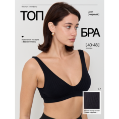 Топ спортивный RUSETSKAYA SHOP, размер M, черный/черный