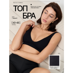 Топ спортивный RUSETSKAYA SHOP, размер L, черный/черный