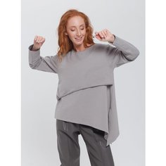 Лонгслив для кормящих мам Proud Mom, размер L, , светло-серый