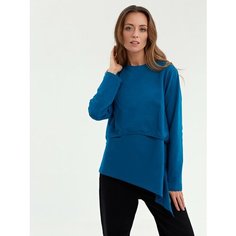 Лонгслив для кормящих мам Proud Mom, размер S, , морская волна