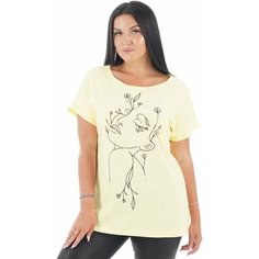 Футболка LOVETEX.STORE, размер 52, лимонный