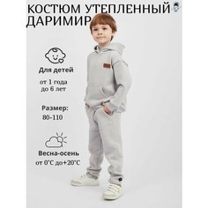 Костюм спортивный ДАРИМИР, размер 98, серый