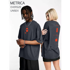 Футболка METRICA, размер 44-46, серый