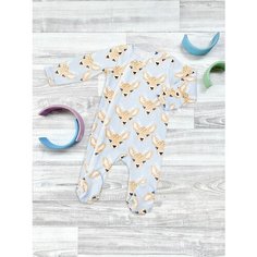 Комбинезон Mjolk, размер 62, бежевый, голубой, белый