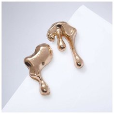 Серьги пусеты, клаймберы Queen Fair, размер 20 мм, золотистый