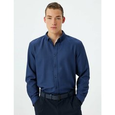 Рубашка KOTON, размер L, темно-синий