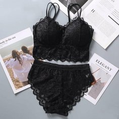 Комплект нижнего белья, размер 40/44, черный Fami1y Style