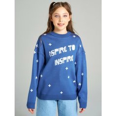 Джемпер АЙVА, размер 164, синий/белый