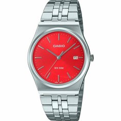 Наручные часы CASIO, красный, серебряный