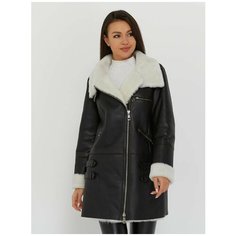 Дубленка Estee exclusive Fur&Leather, размер 48, черный