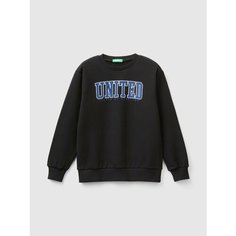 Свитшот UNITED COLORS OF BENETTON, размер 168, черный