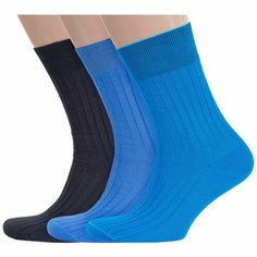 Носки RuSocks, комплект, 3 пары, размер 27, рис. 01, микс 15
