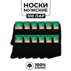 Носки Белорусские, комплект, 100 пар, размер 29(43-44), черный