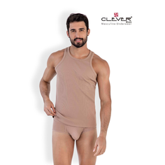 Майка CLEVER Moda, размер S, коричневый