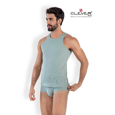 Майка CLEVER Moda, размер S, зеленый