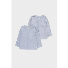 Распашонка crockid К 300450-2уп/паровозики,свет звезд, комплект из 2 шт., размер 40/62, голубой