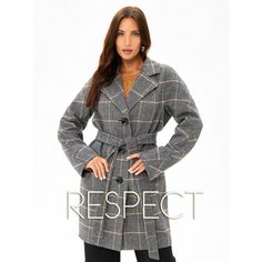 Пальто Respect, размер 44, черный/бежевый
