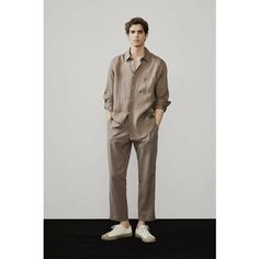 Рубашка H&M, размер L, бежевый