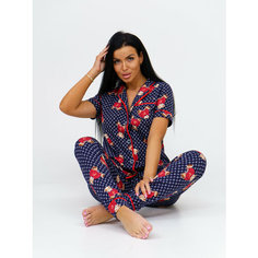 Пижама BUY-TEX.RU, размер 48, синий