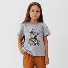Футболка Kaftan, размер 98/104, серый
