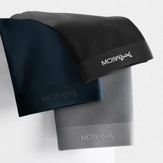 Трусы MiiOW M1830, комплект из 3 шт., размер 4xl, черный, синий, серый