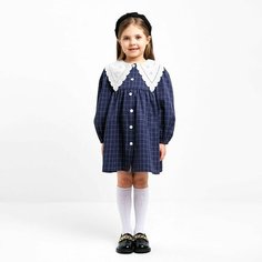 Школьное платье Kaftan Лето, размер 110/116, синий