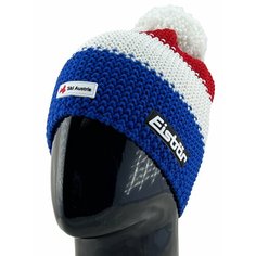 Шапка Eisbar star pompon ska, размер OneSize, синий, красный