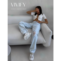Джинсы VIVIFY, размер M, голубой