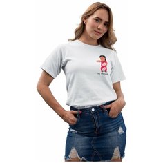 Футболка Print Must Go On, размер XS, белый1