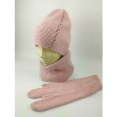 Комплект Yuan meng, размер 55-59, розовая пудра