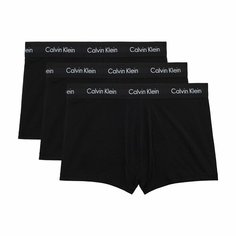 Трусы CALVIN KLEIN 3P LOW RISE TRUNK, комплект из 3 шт., размер TXL, чёрный