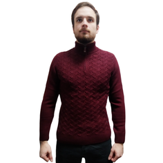 Свитер KINGWOOL, размер 52, , бордовый