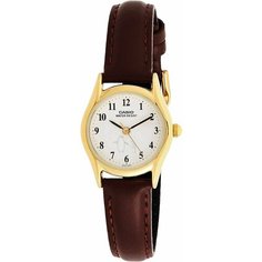 Наручные часы CASIO, золотой, коричневый, белый