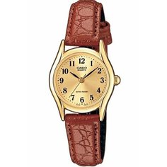 Наручные часы CASIO, золотой, коричневый