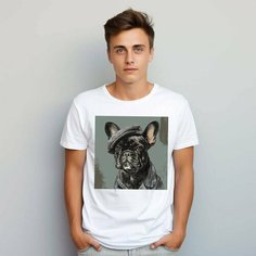 Футболка PrintLemura с французским бульдогом, размер 50, с французским бульдогом