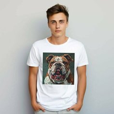 Футболка PrintLemura с бульдогом, размер 54, с бульдогом 2