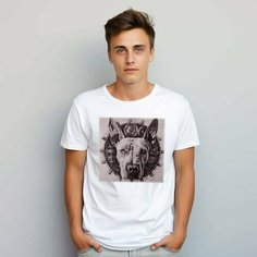 Футболка PrintLemura с бультерьером, размер 50, с бультерьером