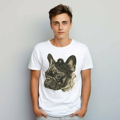Футболка PrintLemura с французским бульдогом, размер 56, с французским бульдогом 4