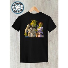 Футболка shrek шрек мультик герои любимые, размер XXXL, чёрный Моя маikа