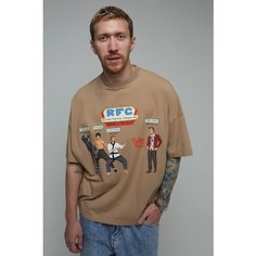 Футболка RETRIKA, размер Extra Oversize, коричневый