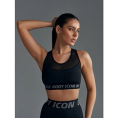 Кроп-топ BODY ICON, размер XL, черный..