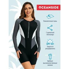 Купальник OCEANSIDE, размер L, белый, черный