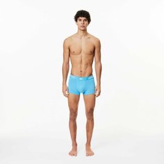 Трусы LACOSTE, комплект из 3 шт., размер TM, голубой/синий