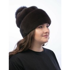 Шапка SeMi fur, размер 55-58, коричневый