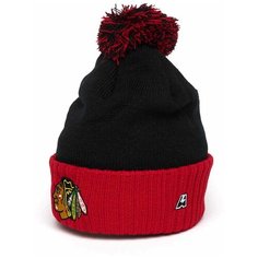 Шапка Atributika & Club Chicago Blackhawks, размер 55-58, черный